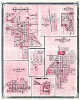Lebanon, Arcadia, Zionsville, Cicero, Westfield, Noblesville, Whitestown, Indiana State Atlas 1876